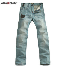 秒杀JACKJONES2010柜上款洗水修身褶皱牛仔裤376