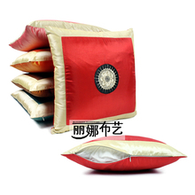 中式古典喜庆结婚刺绣太阳花床头沙发靠垫靠背靠枕抱枕方枕腰枕套