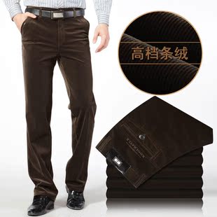  加厚中老年男裤秋冬长裤男士灯芯绒裤男裤休闲裤男条绒裤男装裤子