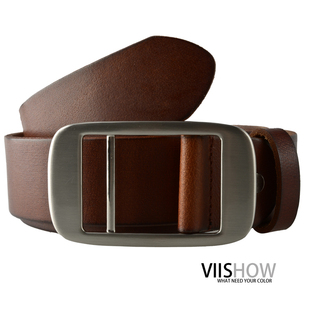 Belt leather men's authentic vogue Korea with regard to leather tide waves of thin h pin buckle belt viishow genuine