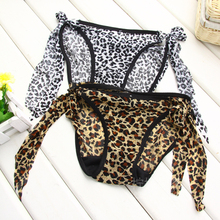 F41371 豹纹性感蝴蝶结简单款个性内裤