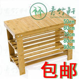 包邮！宜家款式 环保漆 精品楠竹换鞋凳 多功能穿鞋凳鞋架 青竹轩