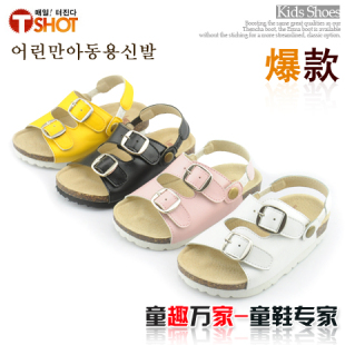  新款儿童勃肯凉鞋男女童白色凉鞋凉拖鞋外贸韩国版儿童凉拖鞋