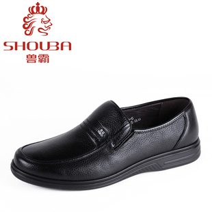  兽霸男鞋  真皮头层牛皮男正装皮鞋 圆头软面商务正装皮鞋男