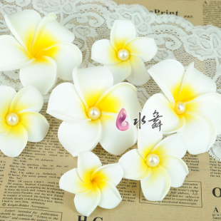  新娘头饰巴厘岛鸡蛋花新娘头花结婚配饰韩国饰品韩版伴娘儿童发夹