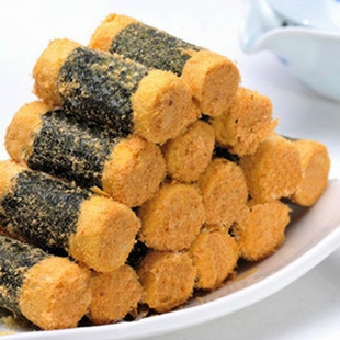  秒杀！澳门零食特产 正宗车厘哥夫(紫菜肉松）蛋卷 香脆可口250克