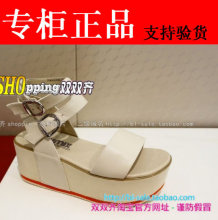 天美意正品代购2012夏款<span class=H>厚底</span>松糕 高跟平底舒适女凉<span class=H>鞋</span>TM6GD05
