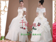 千喜情缘婚纱礼服 新款2011包肩公主婚纱韩版HS-008