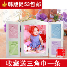 精品 实木相框 |包邮纪念品婴儿|手印泥宝宝印|手足印|泥 手脚印