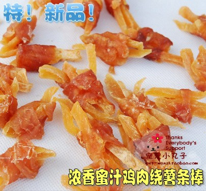 特!浓香蜜汁鸡肉绕薯条棒 宠物鸡肉零食 100g和800g同步出售在类目 宠物/宠物食品及用品, 其它宠物, 其它宠物中 - 来自Buy2taobao.com提供专业的淘宝代购服务