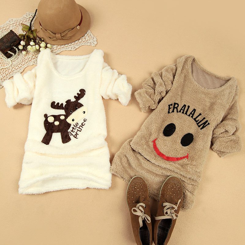 冬装可爱毛毛绒衫...