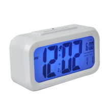 科舰 闹钟静音 超大屏幕LCD LED电子钟 光感应夜光钟 聪明钟