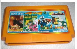 8位游戏卡-兵蜂+射击方块+超级玛莉+90坦克,价