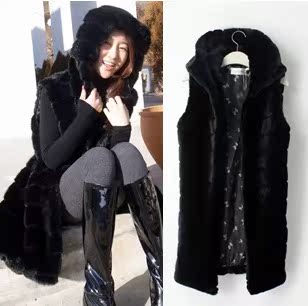 淘宝网<em>韩国</em>皮草<em>马甲</em>女时尚韩版秋冬皮草中长款