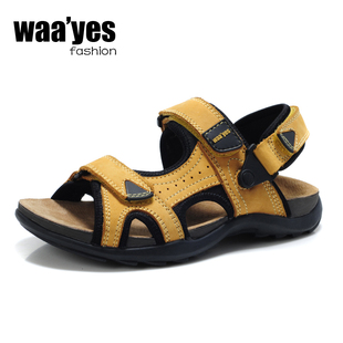  waayes 新款 夏季魔术贴凉鞋男士日常运动休闲鞋潮鞋子