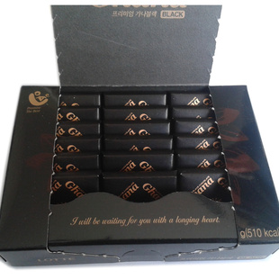  韩国食品 进口巧克力 乐天加纳黑巧克力 90g/盒 18块超值装