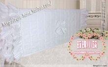 ~韩国 纯美荷叶边床上用品夹棉布艺床头套/床头罩*可定做