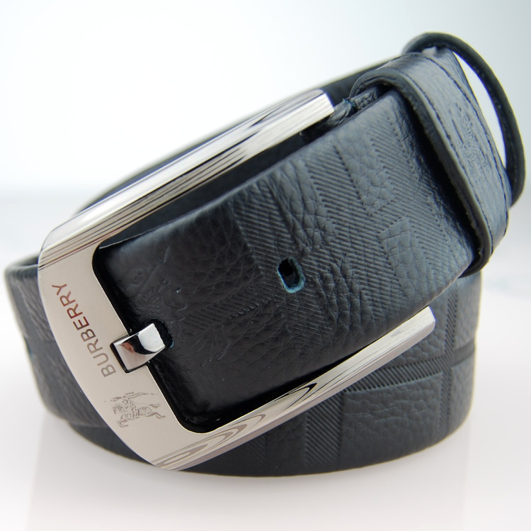 男士皮带压格纹双面头层牛皮男士皮带 礼盒装