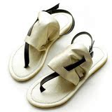 特价 pangmama 10新款 浪漫的夏日 夹趾平底凉鞋