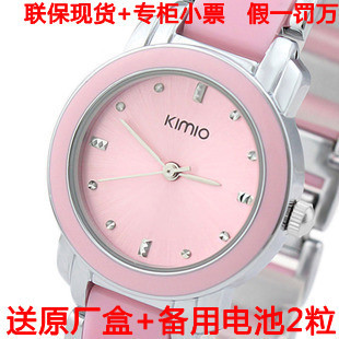  金米欧455正品韩国时尚潮流陶瓷色时装学生手链女石英手表kimio