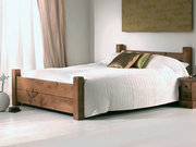 美式乡村实木床单人双人床，复古床松木床1.21.51.8米床