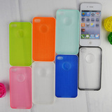 iPhone4 手机壳 双色边框 手机套 苹果4代彩壳 磨砂透明