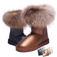 U.shoes��Ʒѩ��ѥ���� 5825ţƤ��Ͳѥ��� ��ˮ��Ƥ����ëŮѥ