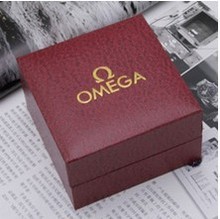 OMEGA Omega relojes cuadrado rojo caja de madera