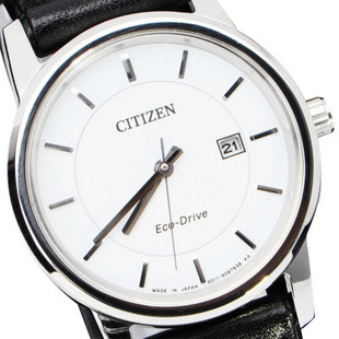  CITIZEN西铁城光能简约真皮超薄女表EW1560-06A正品包邮