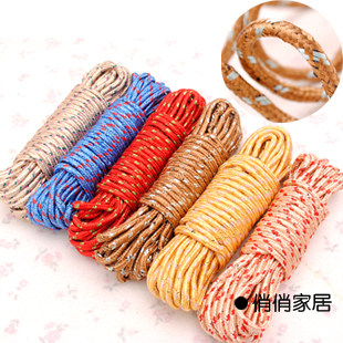 Golden Delicious-Shanghai 38 包邮 multifunction 10 m nylon clothesline outdoor non-slip color clothesline bold