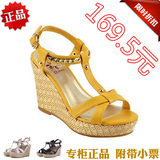 【包邮秒杀】专柜正品2012达芙妮厚底凉鞋 防水台 坡跟女鞋 夏季