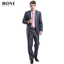 BONI/堡尼 春秋款 深灰 男士西服套装 羊毛面料 原价4599元