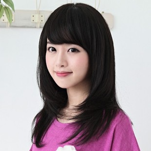 假发 秒杀 直发<em>长发</em> <em>斜刘海</em>长直发 女生<em>发型</em>19