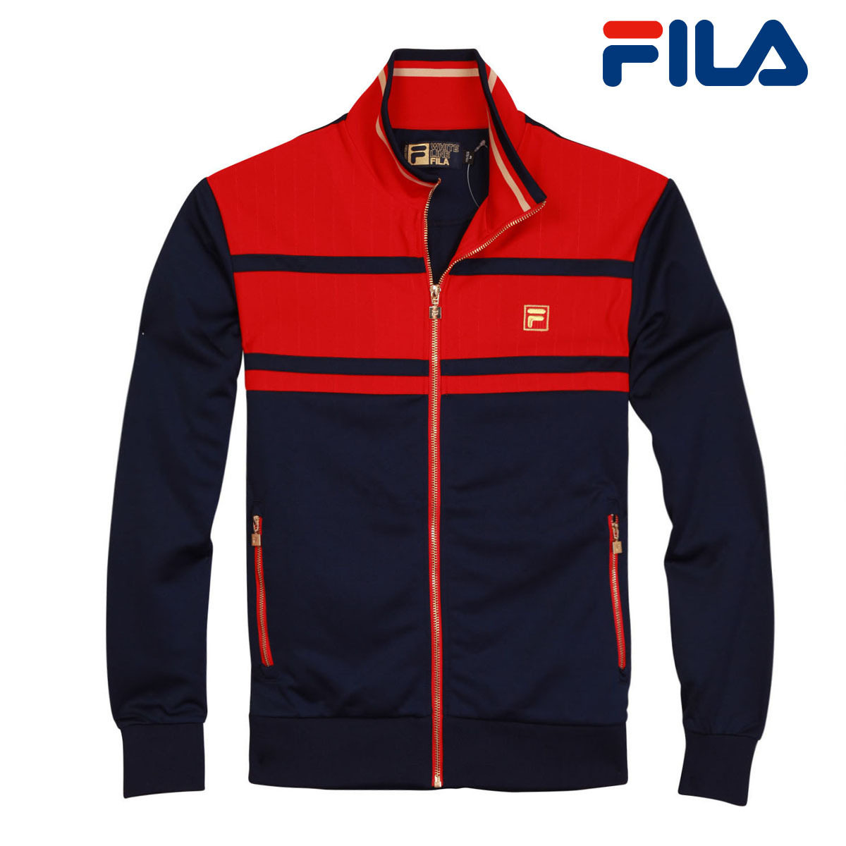 FILA/斐乐 蓝/经典红 男针织运动上衣|25131712-2