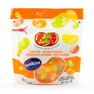  美国糖豆 糖果 Jelly Belly吉力贝柑橘混合口味糖果100g
