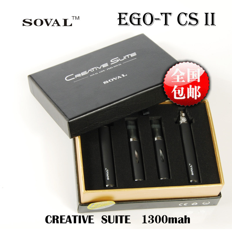 Soval正品电子烟|双杆eGo-T CS版|新款透明雾化器|健康戒烟如烟