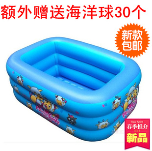 婴幼儿童游泳池小孩宝宝波波池球池F送海洋球成人充气大号加厚包