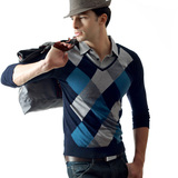 奴加绒加厚保暖羊毛衫 植绒圆领针织<em>男毛衣</em>h3