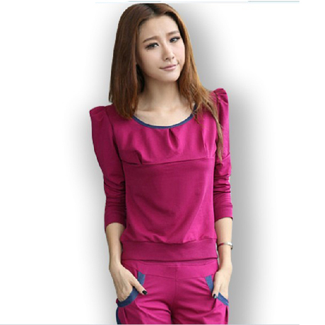 春季新款 韩版修身<em>女士运动</em>服<em>套装</em> 长袖卫衣运