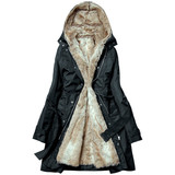 10新款 正品 韩版毛毛内胆 中长款女装棉服 棉袄 <span class=H>棉衣</span> 冬装外套