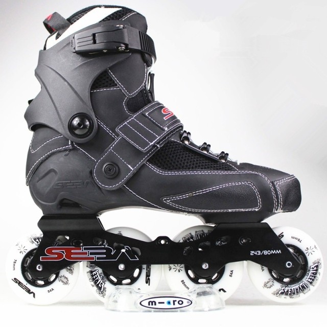正品2013新款米高欧版SEBA-IS轮滑鞋米高IS平花鞋成人HV黑金红金
