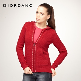2012 new Giordano knit shirts-dress Flash Opening, placket, open front, Cardigan front cotton knitwear jackets 01351540