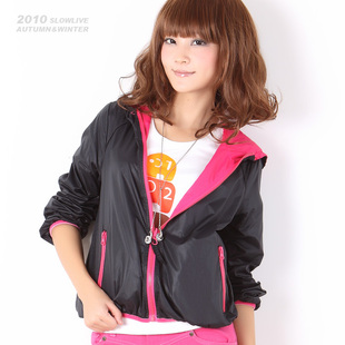 【慢活】双面伊人2010 秋 新 女士双面穿休闲风衣AW4613