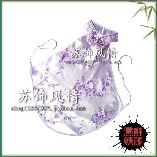 淘宝人气热卖#精美织锦缎有领肚兜●淡雅的紫梅 最畅销颜色哦