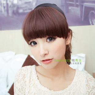 High temperature wire black hair fringe girls hoops-Qi Liuhai wig fringe-fringe knife special offer