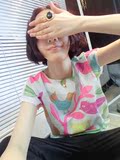 ����Ѥ����ɫ�ʻ����èǰ�̺�ѩ����ѩ��T��teeŮ ����������װ 