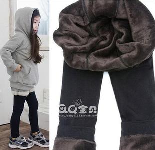  秋冬宝宝靴裤竹炭裤纤维加厚儿童打底裤女童九分裤保暖裤幼儿靴裤