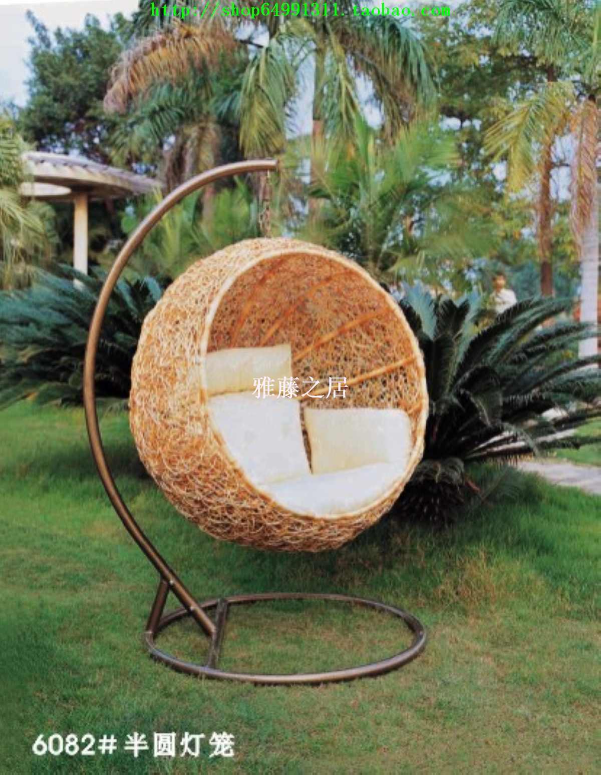 Подвесной цветочный горшок rustic hanging basket rattan rocking chair rattan hanging basket single hanging basket semi-cirle lan.