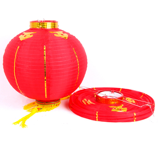  圆灯笼 圆形串灯笼 舞蹈道具灯笼 喜庆/节日/开业红灯笼定制 带穗