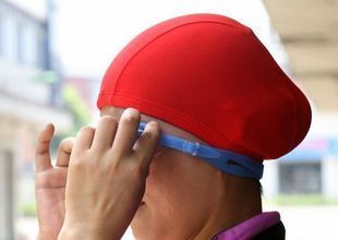 High quality polyester cloth adult/child swimming in  swimming Cap Hat